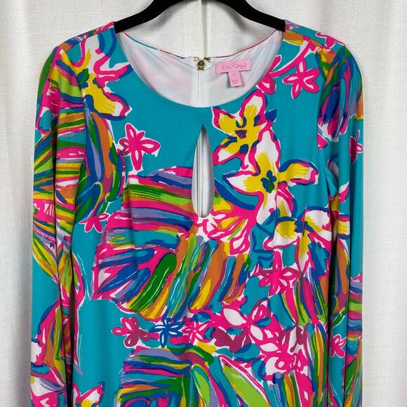Lilly Pulitzer Fairfield Blue Summer Haze Engineered Tunic Dress Sz.S - Picture 5 of 16